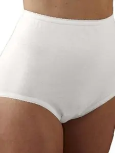 123-6PK 100% All-Natural Cotton Full-Coverage Panties, 6-Pack