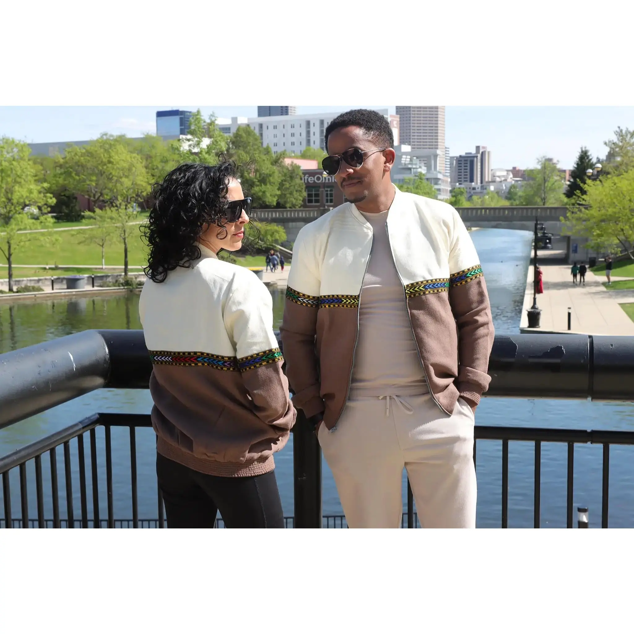 Two Tone Handwoven GOJAM FOTA Jacket - Unisex by Sewasew Design