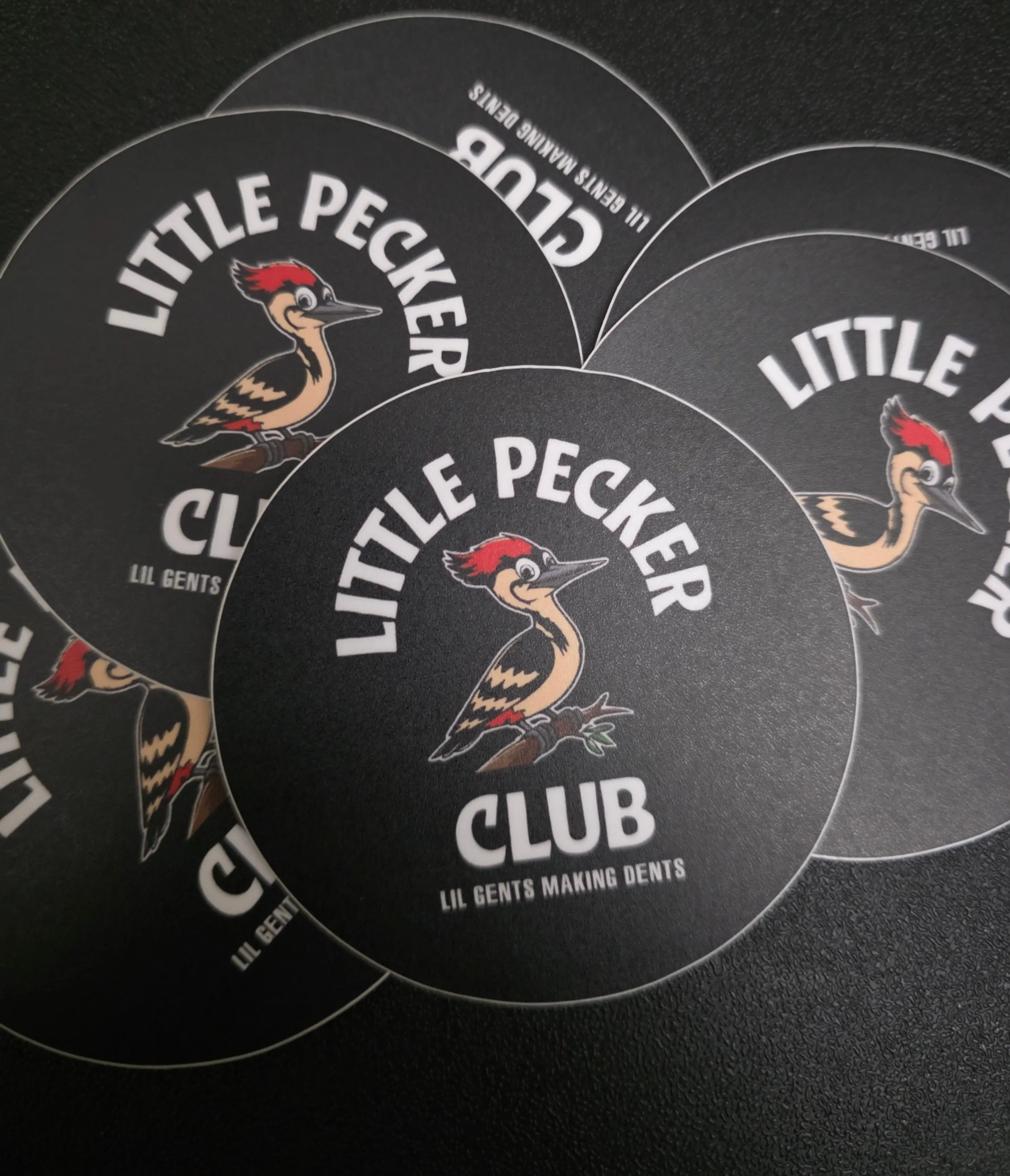 Little Pecker Club Tactical Sticker - Funny Military Humor Text Slogan Patch Sticker, "Lil Gents Making Dents" Badge for Helmets, Kits, Funny Stickers, Military Stickers