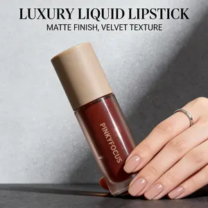 PINKYFOCUS 6-Piece Velvet Matte Liquid Lipstick Set, Long Lasting & Transfer Proof, Highly Pigmented Non-Drying Lip Stain, Creamy Rich Lip Makeup Set Gift for Women, Party, Cosplay, All-Day Wear (Classic Colors)！