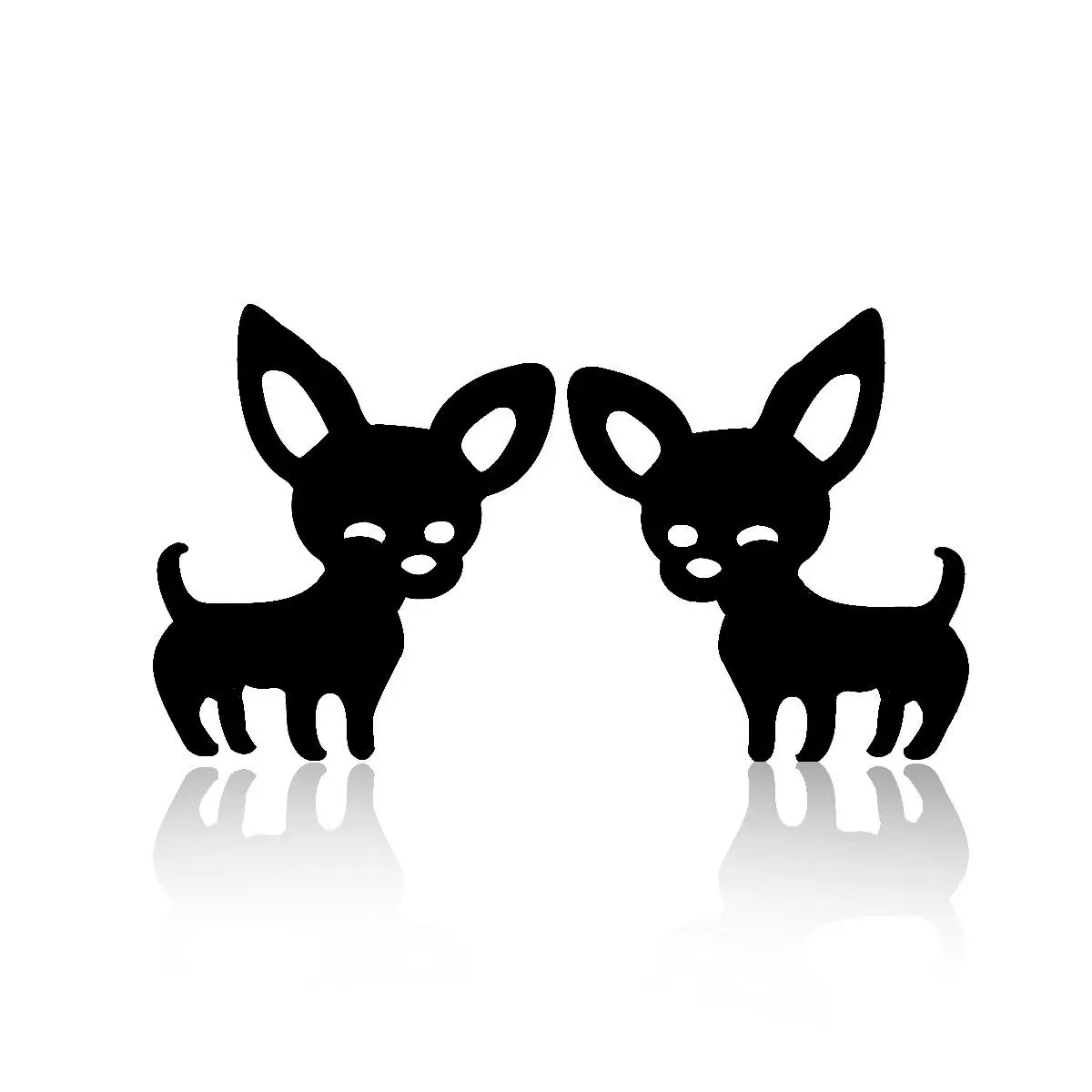 Stainless Steel Chihuahua Dog Earrings