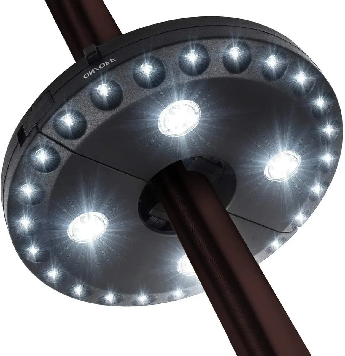 Patio Umbrella Light 3 Brightness Modes Cordless,with 28 Cool White LEDs-4 * AA Battery Operated Umbrella Lights,for Patio Umbrellas,Camping Tents and Indoor Use