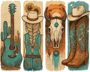 DTF Transfer – DF Country Scene Multi Sizes