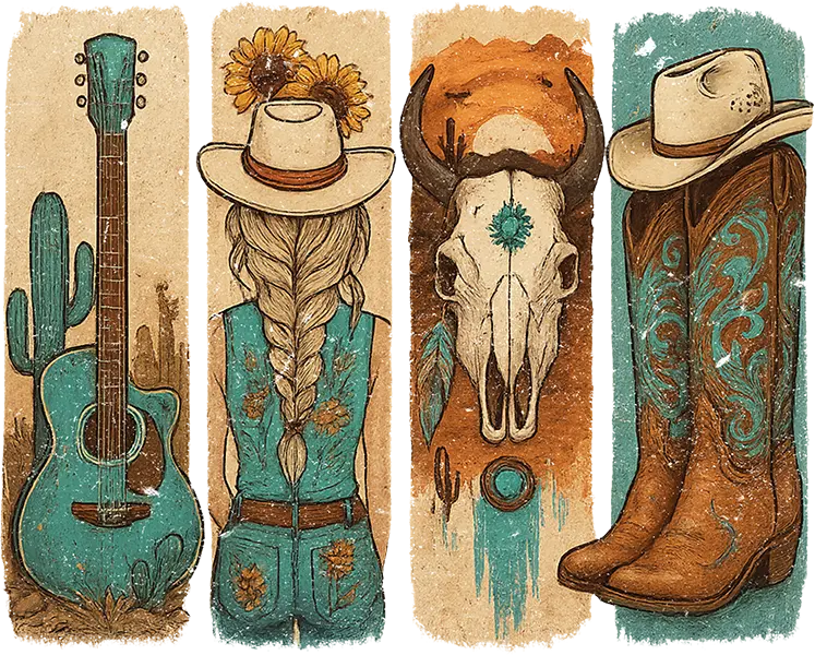 DTF Transfer – DF Country Scene Multi Sizes
