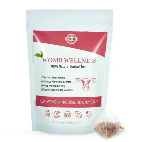 Womb Fertility Tea for Women Ovary and Uterus Cleanse, Womb Detox Fibroid Tea Helps with Hormone Balance and Get Pregnant Fast for Women, PCOS Teas for Period Regularity 10 Teabags