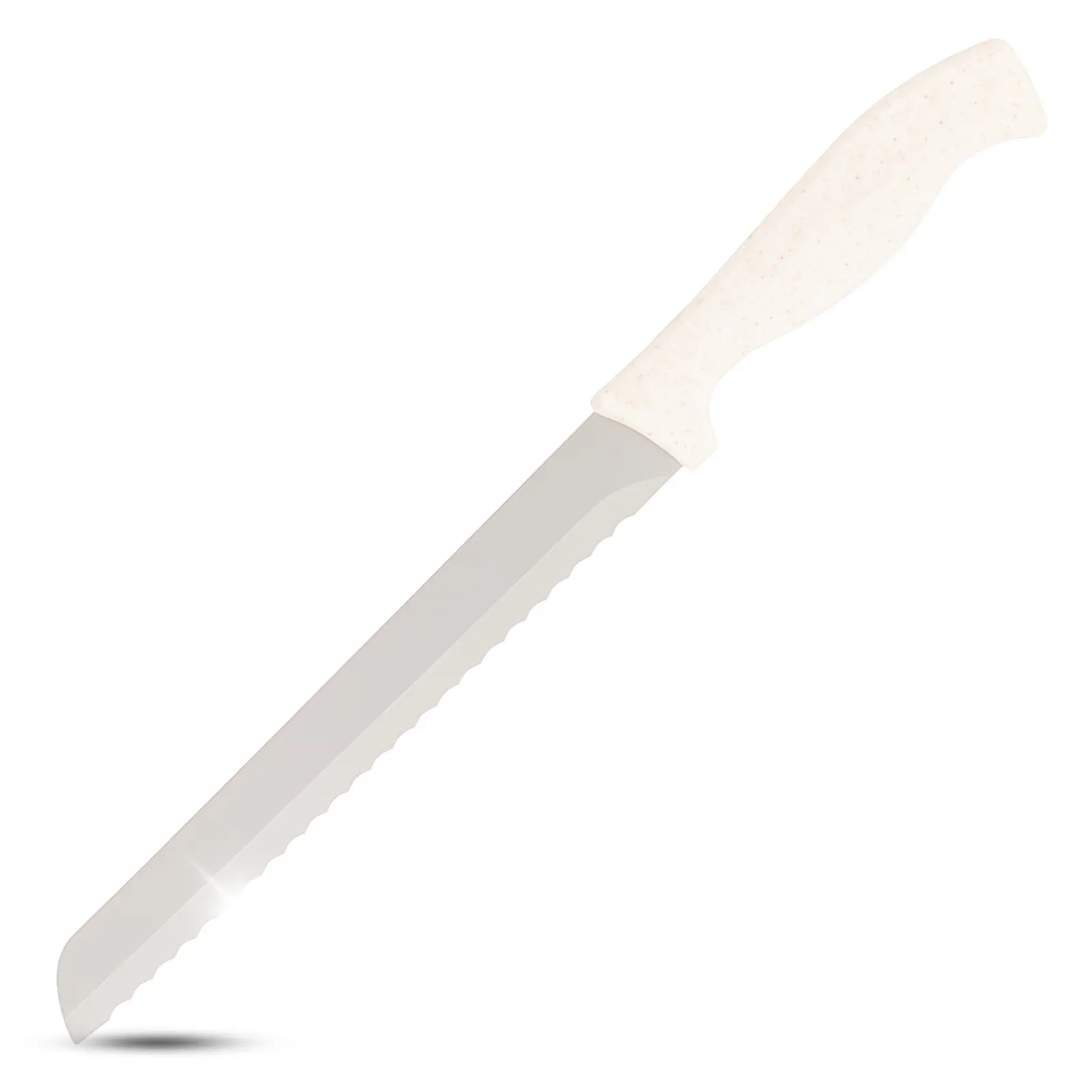 Beille 7.75 Inch Serrated Bread Knife with Stainless Steel Blade & Wheat Fiber Handle, Kitchen Essentials
