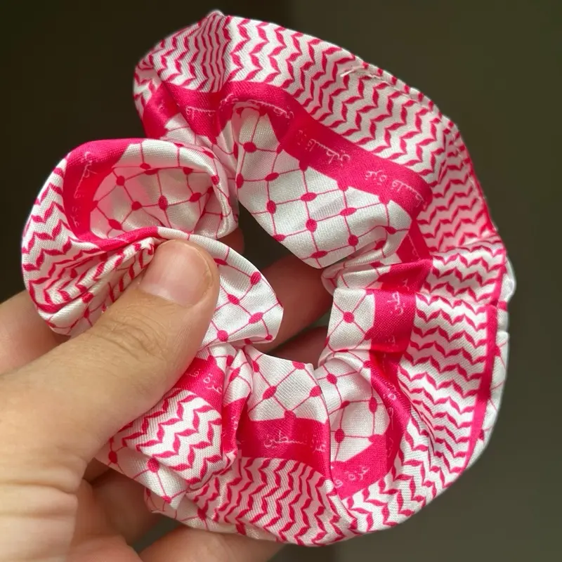 Pink  Keffieyeh Scrunchie - updated