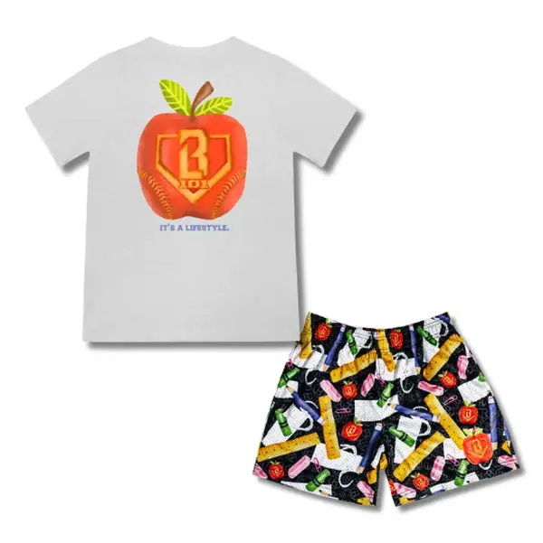 Baseball Lifestyle 101 First Day Fresh Back to School Set | Youth & Adult Tee & Mesh Shorts