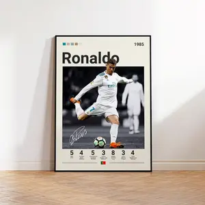 Ronaldo Poster, Real Madrid Poster, Gift For Ronaldo Fan, Sports Poster, Football Player Poster, Soccer Wall Art, Sports Bedroom Posters