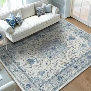 BESTSWEETIE Machine Washable Area Rugs for Living Room Floor Carpet Doormat Vintage Runner Rug for Bedroom Indoor Dinning Room Nursery Large Area Rug Outdoorfun