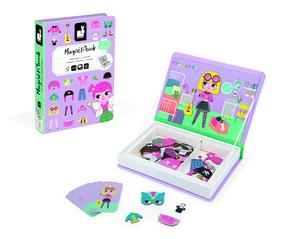 Janod MAGNETI'BOOK - Girl's Costumes with 46 Magnets and 8 Cards for Kids Aged 3-8