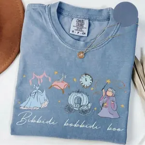 Comfort Colors Princess Watercolor T-shirt Trip T-shirt Retro Bibbidi Bobbidi Boo Retro Tee Princess Gift