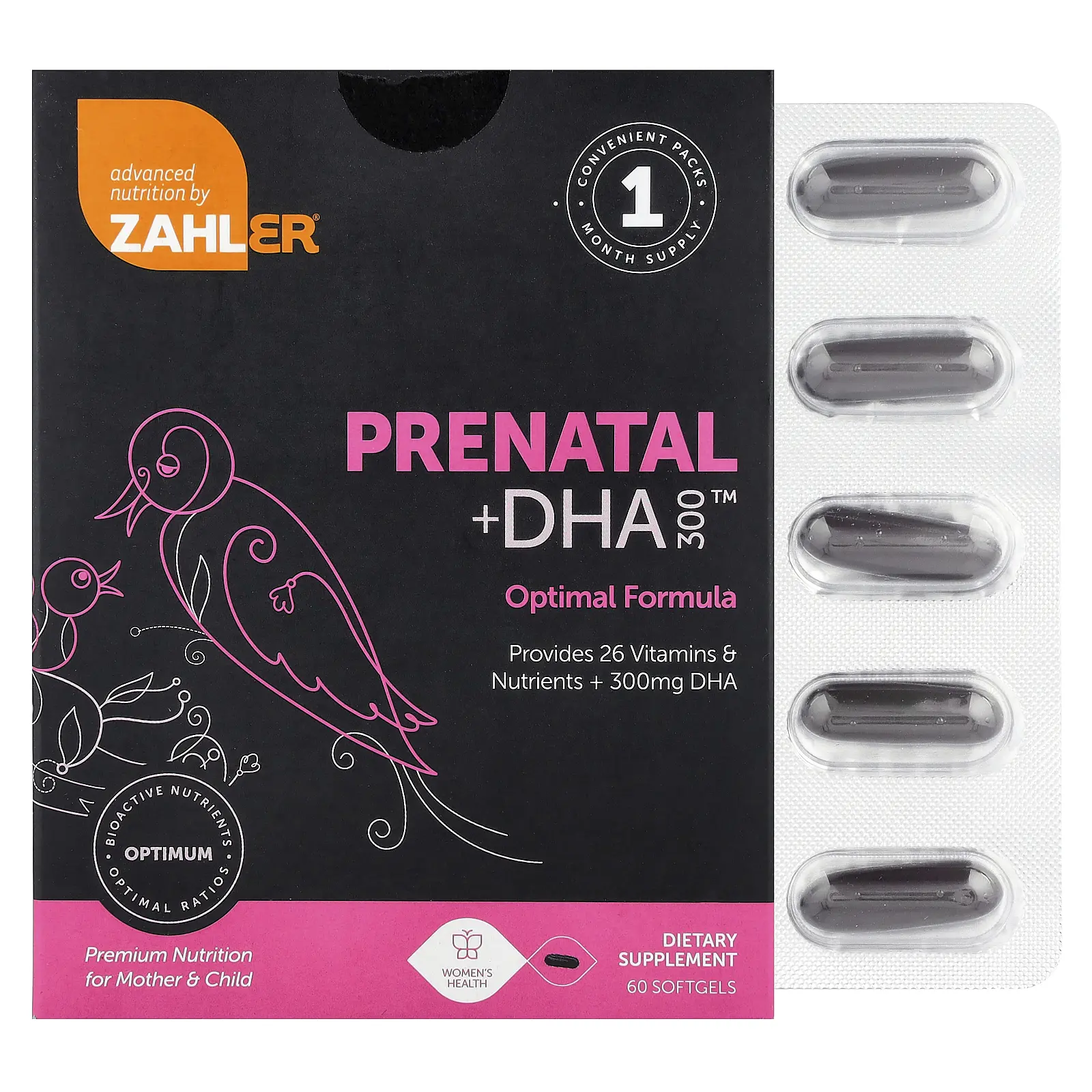 Zahler Prenatal + DHA 300™, 60 Softgels | HSA/FSA Eligible