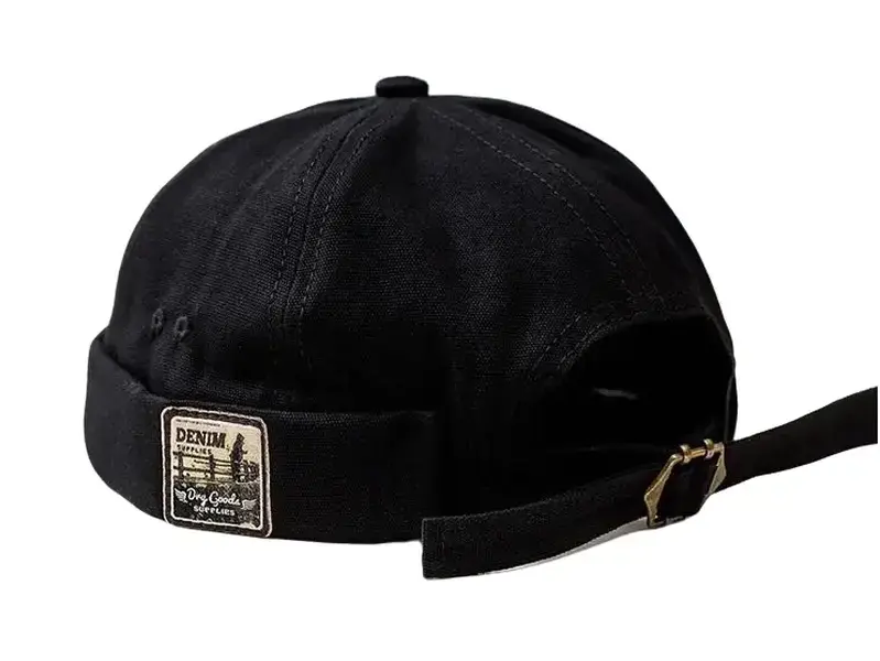 Vintage Docker Cap Brimless Hat Breathable Beanie Hats Cotton Retro Adjustable Literary Landlord Sailor Cap Women Hip Hop Hat.