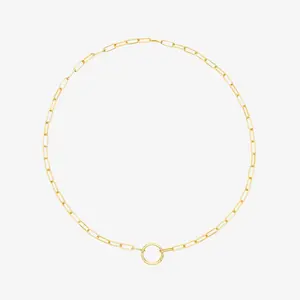 Harper Round Charm Chain Necklace