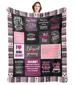 Best Granny Blanket Gifts for Grandma from Grandchildren Throw Blanket Mothers Day Birthday for Granny 50” X 60”