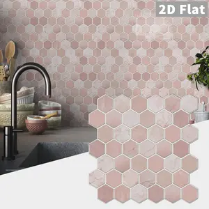 12/24pcs Waterproof And Heat-Resistant Ceramic Tile Paste, Imitation Drip Glue Ceramic Tile Stickers, Self-Adhesive And Removable, Used For DIY Wall Splash Prevention Renovation, Kitchen Bathroom Decoration