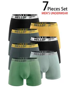 7-Pack Men's Underwear, Quick-Dry Breathable Sports Boxers, Casual Fitted Trunks for All Seasons, Daily Training Wear, Sportswear