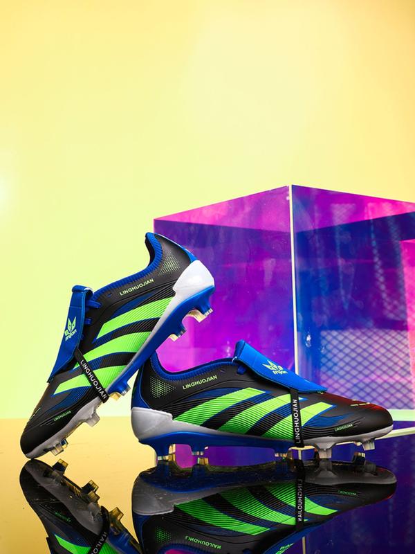 Men Women Lace-Up Soccer Shoes, Football Cleats, Long Stud Adult Sports Boots, Lawn Training Sneakers, Comfortable Durable Design Men Women Lace-Up Soccer Shoes, Football Cleats, Long Stud Adult Sports Boots, Lawn Training Sneakers, Comfortable Durable Design