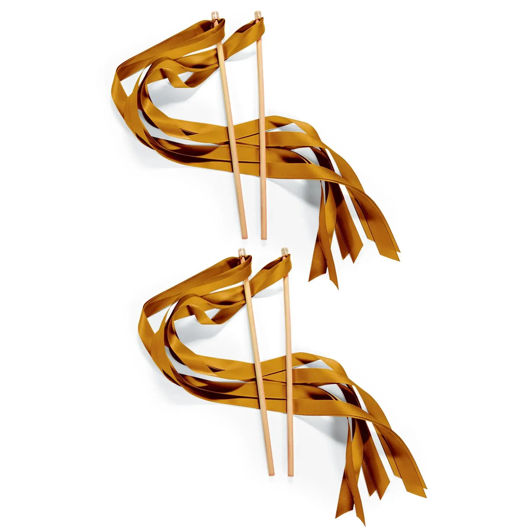 Bulk 48 Pc. 24" Gold Ribbon Wands, Satin, Party Favors