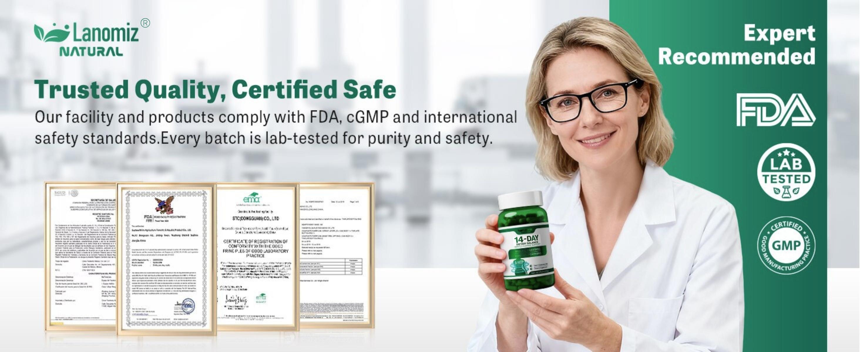 LANOMIZ Probiotic Complex Supplement with Yerba Mate Extract, White Kidney Bean Extract, Probiotics, L-Theanine, 5-HTP, 60 Capsules, Vegan, Gluten-Free, Non-GMO - Dietary LANOMIZ Probiotic Complex Supplement with Yerba Mate Extract, White Kidney Bean Extract, Probiotics, L-Theanine, 5-HTP, 60 Capsules, Vegan, Gluten-Free, Non-GMO - Dietary
