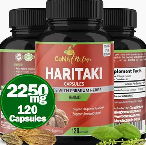 Organic India Haritaki Capsules 2250MG, Rejuvenation, Improving Digestion, Maintains Regularity | Non-GMO Vegan Gluten-Free Herbs and Supplements, 120 Capsundefined