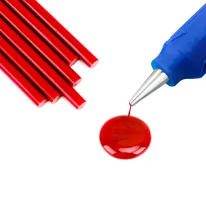 Red Hot Melt Glue Sticks 10.6" x 0.43" (10//20/30/50 Count) - Hot Melt Glue Mini Sticks for All Temperature Glue Guns