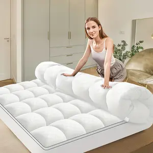 [Cooling Mattress Topper] Mattress Topper, Extra Thick Mattress Pad Pillow Top Mattress Cover Quilted Fitted Mattress Protector Top Stretches Up 8-21" Deep Pocket Cooling,Mattress Topper Queen