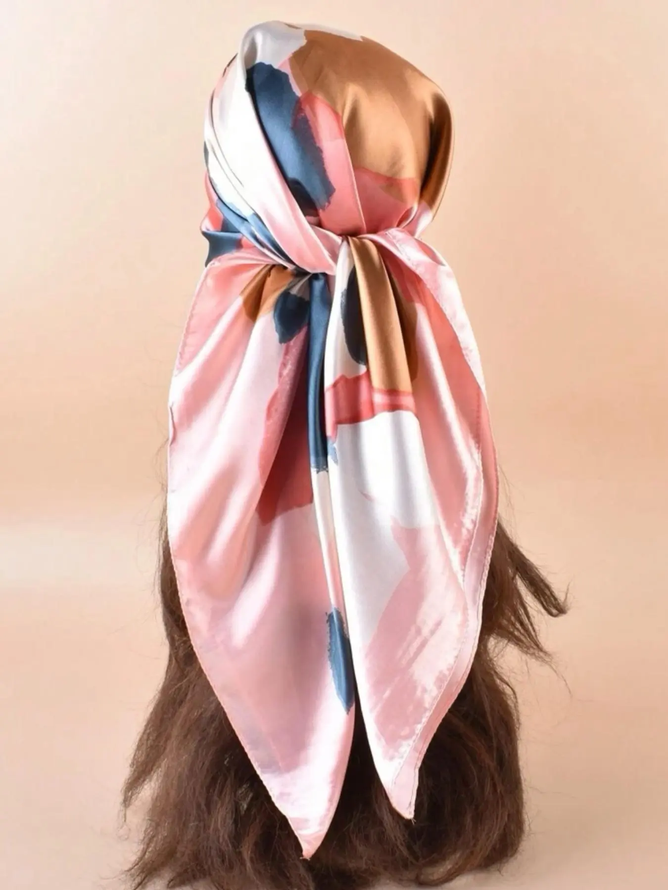 Women's Elegant Floral Print Square Scarf, Fashionable Soft Comfortable Scarf for Daily Wear, Casual Versatile Boho Style Scarf for Women & Girls, Scarf Head Wrap, Boho Style Shawl, Floral Headscarf, Boho Floral Scarves