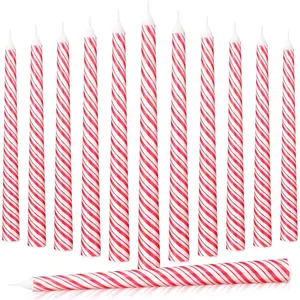 12 count Christmas Taper Candles Snowflake Decor  10 Inch Tall Snowflake Candles Set for Christmas  Xmas Dinner Party Table Decoration