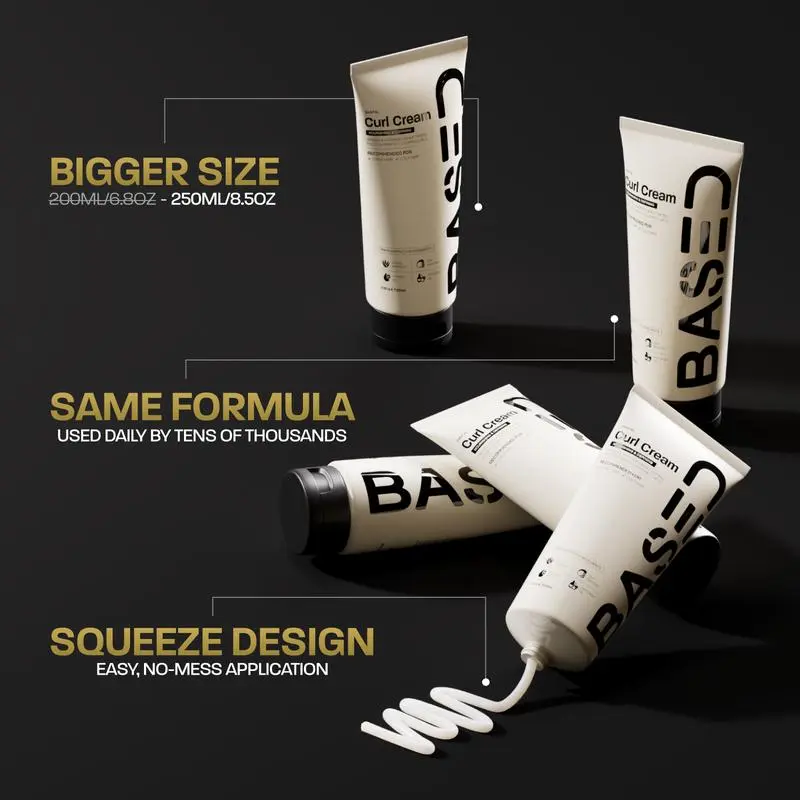 BASED Curl Cream | Instant Definition & Hydration | Simple, Effective, BASED