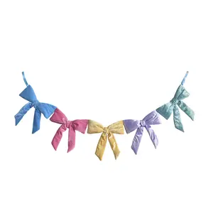Viral velvet bow garland for Birthdayparty /Home party /Gift