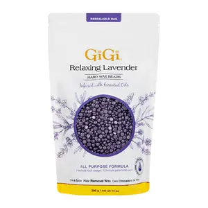 GiGi Relaxing Lavender Hard Wax Beads for Hair Removal 14 oz All Purpose Formula Infused with Essential Oils for Face Body and Sensitive Areas 396G