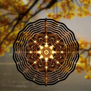 10-Inch 360° Rotating Hanging Wind Spinner, Dynamic Hook Design Wind Spinner, Garden & Lawn Decor, Outdoor Gift for Friends & Family