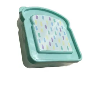 Sandwich Box - 4.9x4.8x1.41inches Compact Design, Top Rack Dishwasher Safe, Ideal for One Piece Sandwiches Reusable Snack Container