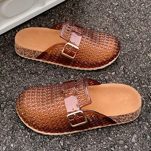 Women's Jelly Mules Slip-On Sandals Comfortable Open Back Summer Fashion Shoes