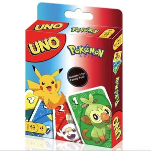 Pikachu Anime Uno Card Game, Double-Sided, 2-4 Players, Fast-Paced Family Fun, Interactive Party Game, Ages 6+, Christmas Birthday Gift