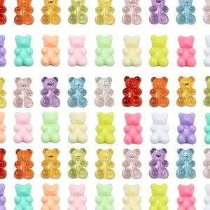 138 bear-shaped crystal divider beads, 18X11mm vertical holes, two styles - solid color and transparent color. Suitable for DIY jewelry and handicrafts, bracelets, necklaces, earrings, keychains and decorations. The colors are bright and soft, and the