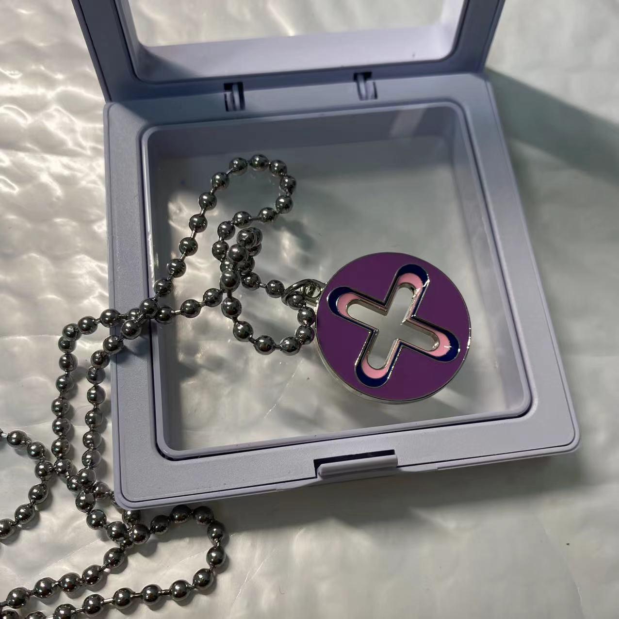 Fashion Four-corner Ball Pendant Necklace Personality Hip Hop Trend Niche Necklace Fine Jewelry Gifts for Men and Women