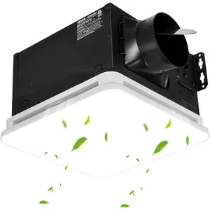 VEVOR Bathroom Exhaust Fan, 110 CFM Bathroom Vent, 1.5 Sones Low - Noise, Premium Motor Ceiling Fan, Standard 4 - inch Duct Interface for Laundry Room, Storage Room, Home Ventilation, White