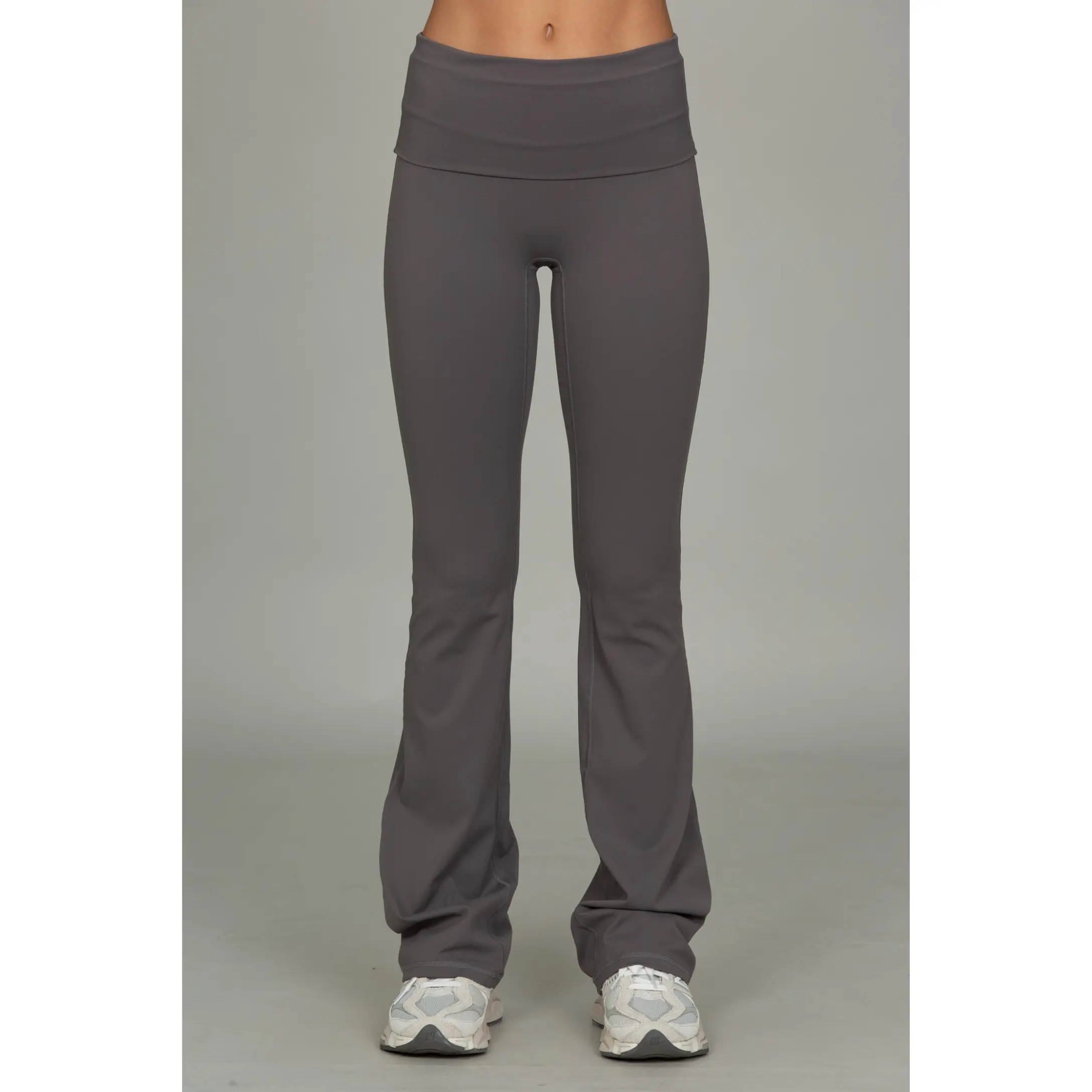 Shadow Grey Essential Foldover Flare Pant