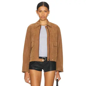 Free People x We The Free Blair Faux Suede Jacket in Caramel Cafe