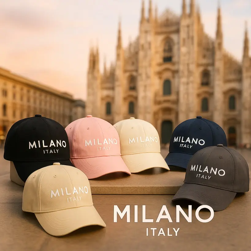 Men’s Milano Printed Baseball Cap, Menswear, Casual Athletic Adjustable Hat for Daily Wear, Sportswear Indoor Outdoor, Streetwear Cap, Athleisure Style Matching Hoodie & Sweatpants Set