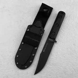 KB's fixed-blade knife with sheath, featuring an 8Cr13Mov steel blade and a nylon fiber handle, rust-resistant, high-hardness, and durable, this is a practical tool, Survival tools, for outdoor activities such as camping, fishing, and hiking