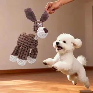 Dog Toy Random Style Durable Chewable Sound Making Donkey, Suitable for Small Medium Dogs Indoor Outdoor Play, Teething, Boredom Relief