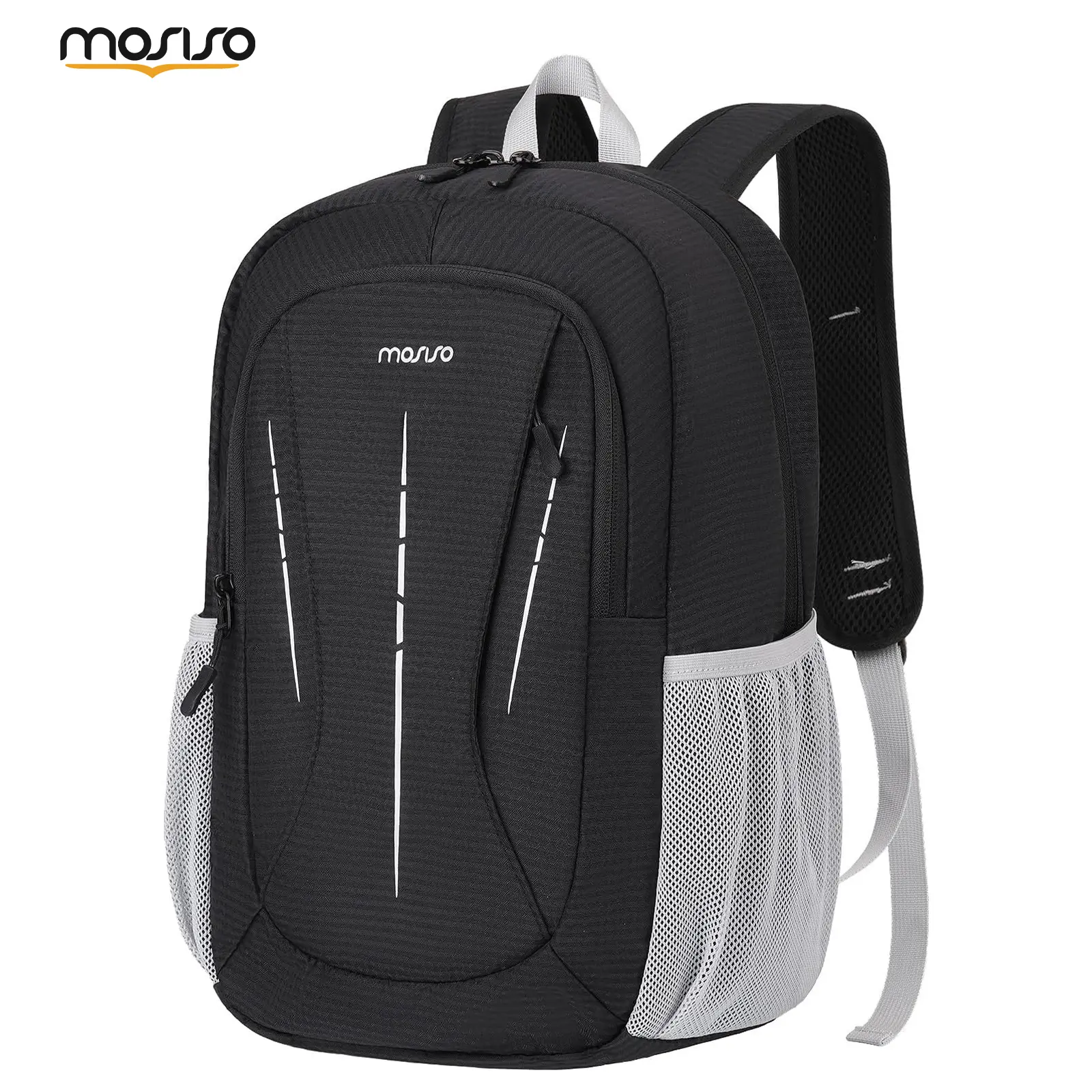 MOSISO 20L Lightweight Packable Backpack for Men, Water-Resistant Nylon Foldable Hiking Daypack with Multi-Pocket Storage, Backpacks for School, Travel, Camping