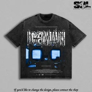 Iceman Vintage Washed Graphic T-Shirt, Drake ICEMAN Inspired Rap Tee, Cold War Aesthetic Heavyweight Cotton Shirt, Dark Hip Hop Streetwear Oversized Unisex Music Merch, Double Sided Urban Graphic Tee Gift