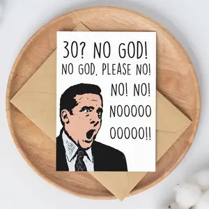 Funny 30th Birthday Card | Michael Scott Humor | Him/Her Gift Card