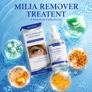 MAYLOR Milia Care Serum for Face & Under Eye, Gentle Exfoliating Solution with Salicylic Acid & Hyaluronic Acid, Hydrating & Repairing Daily Skincare with Natural Extracts, Smooth Skin, 0.85 oz