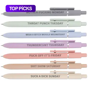 Creative Gel Ink Pen, 7/10pcs Daily Emotional Wording Writing Pens, Smooth Writing Pen, College Student Pen, Office Stationery and Supplies #TOP PICKS